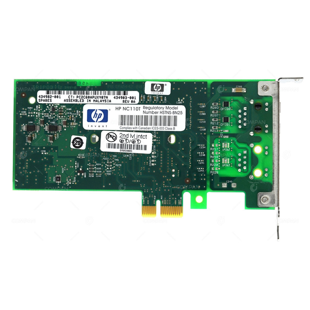 434982-001 HP NC110T PCI EXPRESS GIGABIT SERVER ADAPTER LOW PROFILE